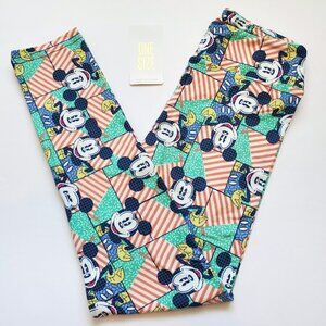 NEW Disney x Lularoe Mickey Mouse One Size OS 80's Leggings Disneyland LLR